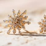 Big and Small Diamond Snowflake Earrings